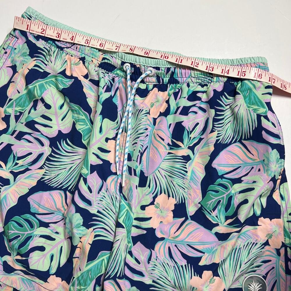 Chubbies Swim Trunks Tropical Floral Print Elastic Waist Drawstring Size XL - Picture 4 of 11